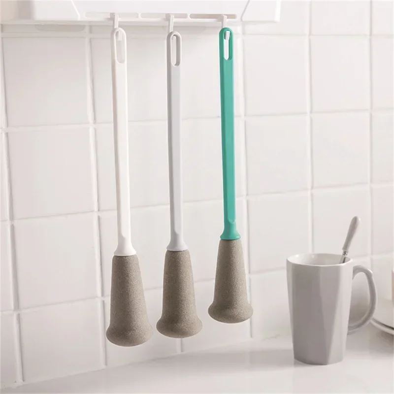 1pc Long handled sponge brush Bottle washing brush Can be hung Cup brush Quick drying No dead corners Kitchen utensils 5