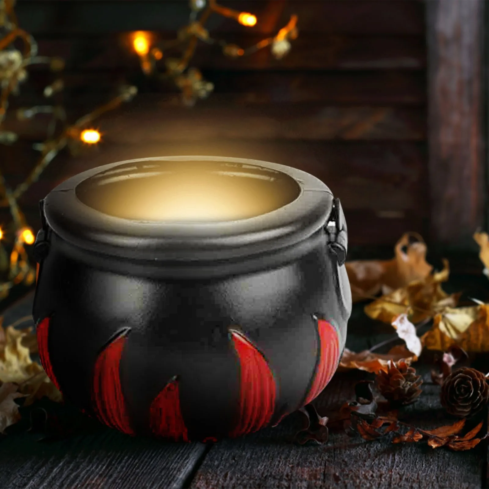 Colorful Changing Light Halloween Mist Witch Pot Witch Cauldron Fog Maker Water Fountain Fog Machine Halloween Party Decoration