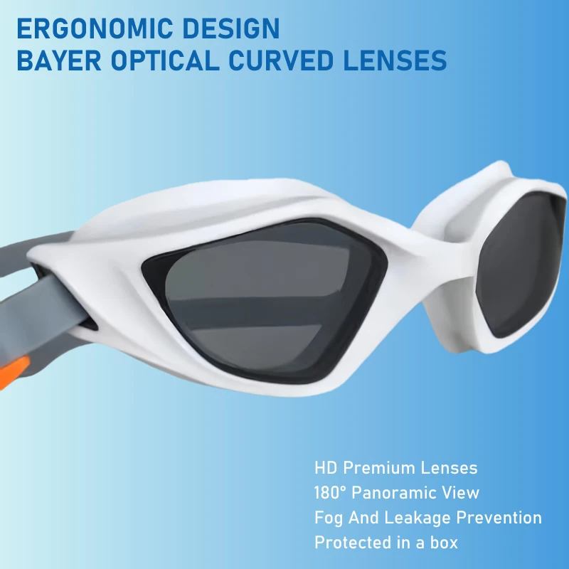 Adults Teenagers Training Racing Swimming Goggles Men Women Anti-Fog HD Wide-Angle Leak-proof Silicone Swim Glasses