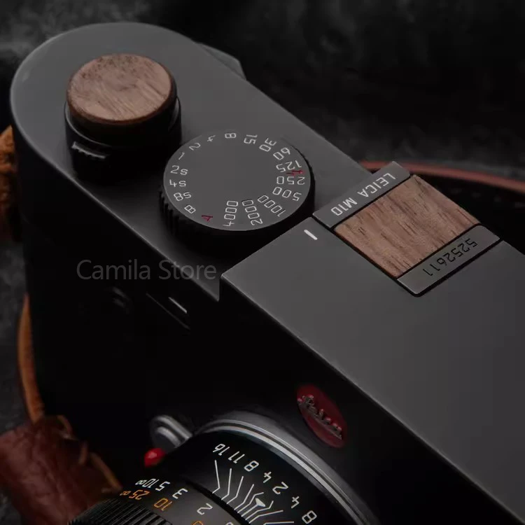 wooden Shutter Release wooden Button and Hot shoe cover for LEICA M10 M10-P M10-R M10M M11 Camera Cold shoe protection