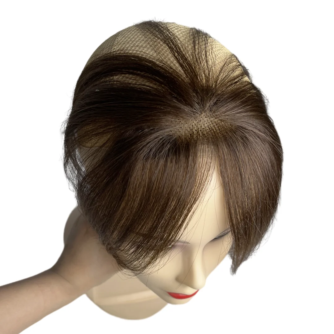 Natural Human Hair Clip In Bangs Topper 8