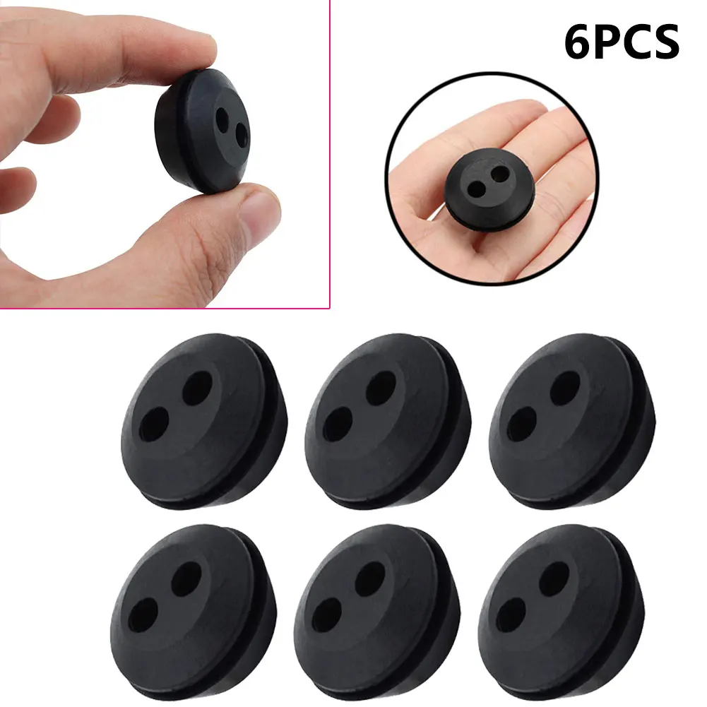 Description Picture 3 of itemNew Practical Rubber Grommet 6Pcs Brush Cutters String Trimmer Parts 2 Holes Hedge Trimmer Outdoor Power Equipment Replacement