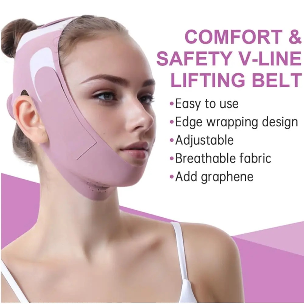 Graphene V-Line Mask, Chin Up Mask V Shaped Face Mask Jaw Exerciser,Double Chin Face Thining Band Massage Hot Sale