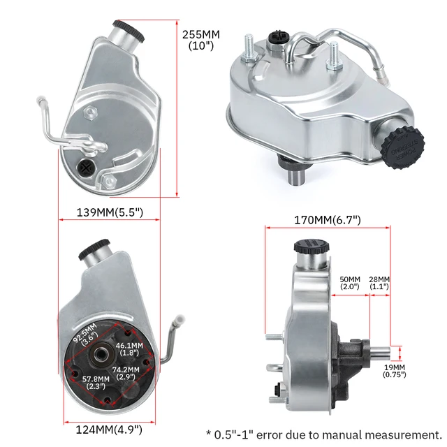 مضخة توجيه كهربائية مع خزان لـ 96-07 جي إم سي يوكون شيفروليه تشيفي تاهو سيلفرادو 15076608 15076609 15076611 15077366 15077397