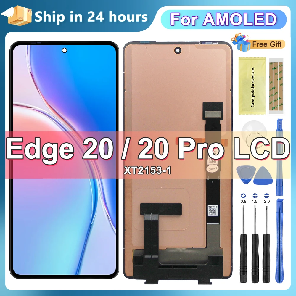 

6.7'' Original AMOLED For Motorola Moto Edge 20 Pro LCD Display Touch Screen Digitizer Assembly Replacement For Moto Edge 20 LCD