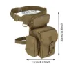 Men's Tactical Drop Leg Bag Multifunctional Waist Pack Adjustable Thigh Belt Hiking  Sports Cycling Waterproof Nylon Camping Bag 6
