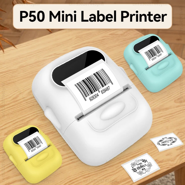 P50 Mini Wireless By Marklife APP Bluetooth Inkless Thermal Barcode Label  Printer for Home Office Printing Sticker Label Maker - AliExpress