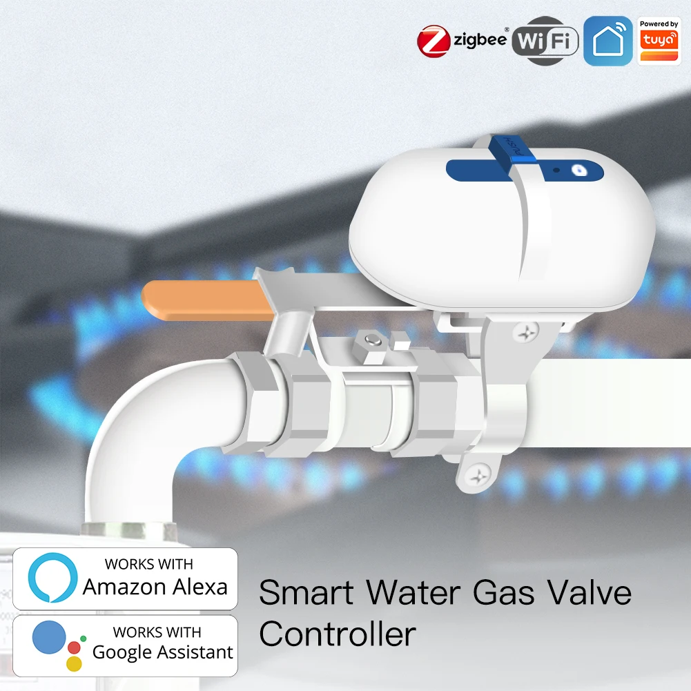 Vanne D'eau Intelligente Haozee Tuya - Détecteur De Fuite Et Débitmètre