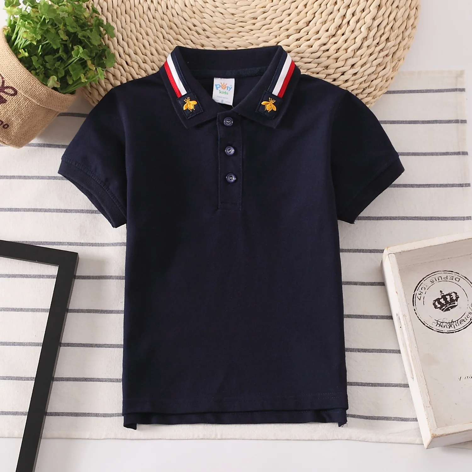 Boys Polo Shirts Short Sleeve Kids Shirt for Boys Collar Tees Fashion Baby Boys Girls Shirts 2-16 Years Children Clothes Tops