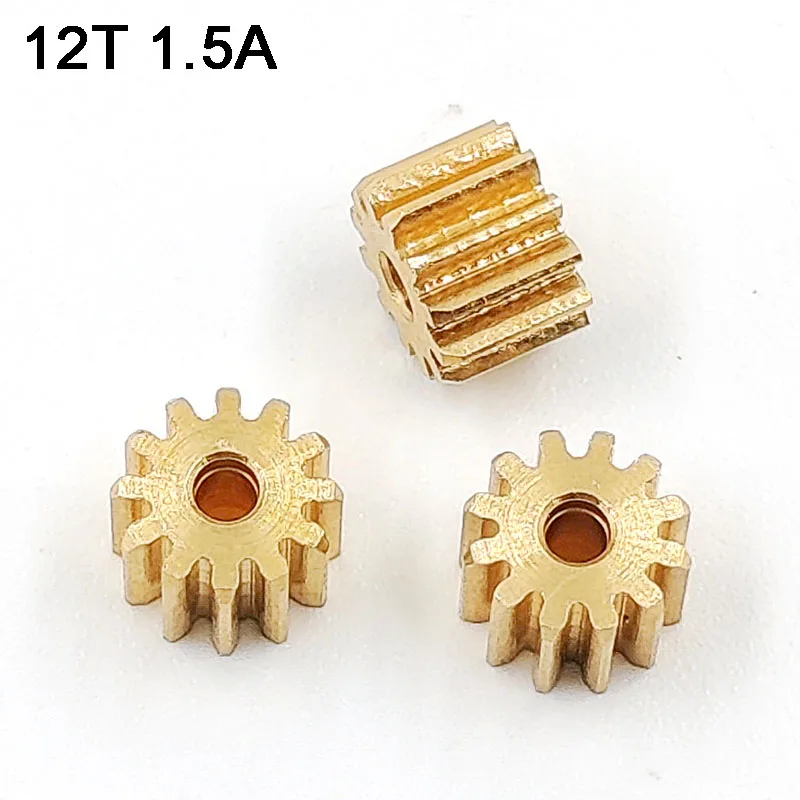 122A 121.5A 0.4M Pinion Motor Shaft Hole 1.5/2mm Outer Diameter 5.6mm Mechanical Copper Gears 12T 1.5A 2A 2.3A motor gear,transmission gear