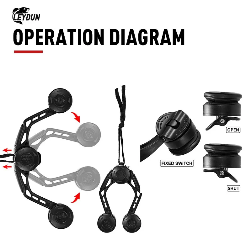 LEYDUN 낚시 도구 GT FG PR 매듭 어시스트 라인 리더 연결 매듭 기계, 보빈 와인더 라인 와이어, 일본 매듭 도구