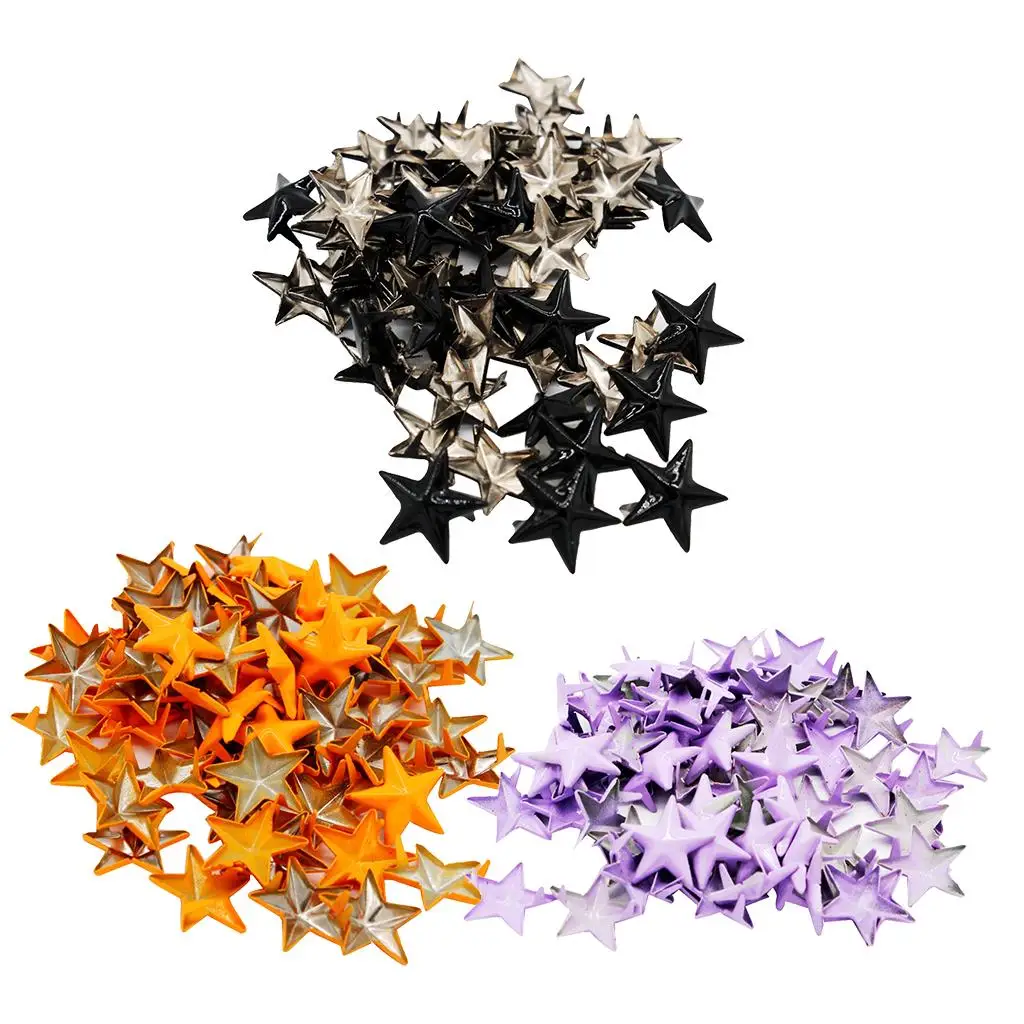 50 metal DIY star pyramid rivets pyramid decorative rivets for clothing,