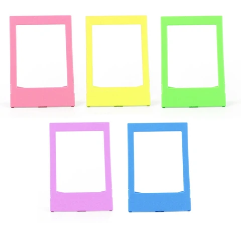 Plastic Photo Frame Colorful Picture Frame Instax Album for Mini Instax Card Name Picture Holder Desktop Decoration