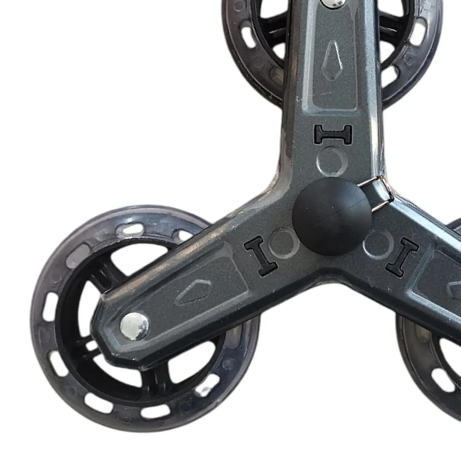 2 Pieces Shopping Cart Trolley Wheels Accessory Black Repair Parts Portable Simple Installation Replacement Stair Climber Wheels