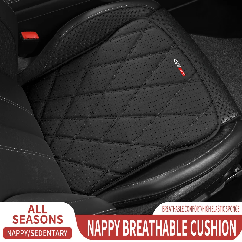Genuine Leather Car Front Seat Cushion Anti-slip Breathable Car Seat Cushion Protective Cover For Peugeot Gt Gtline 2011