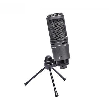 AT2020USB+ Podcasting Wired Condenser Microphone Table Desk Mic Stand Recording Studio Equipment for Singing Live Sreaming