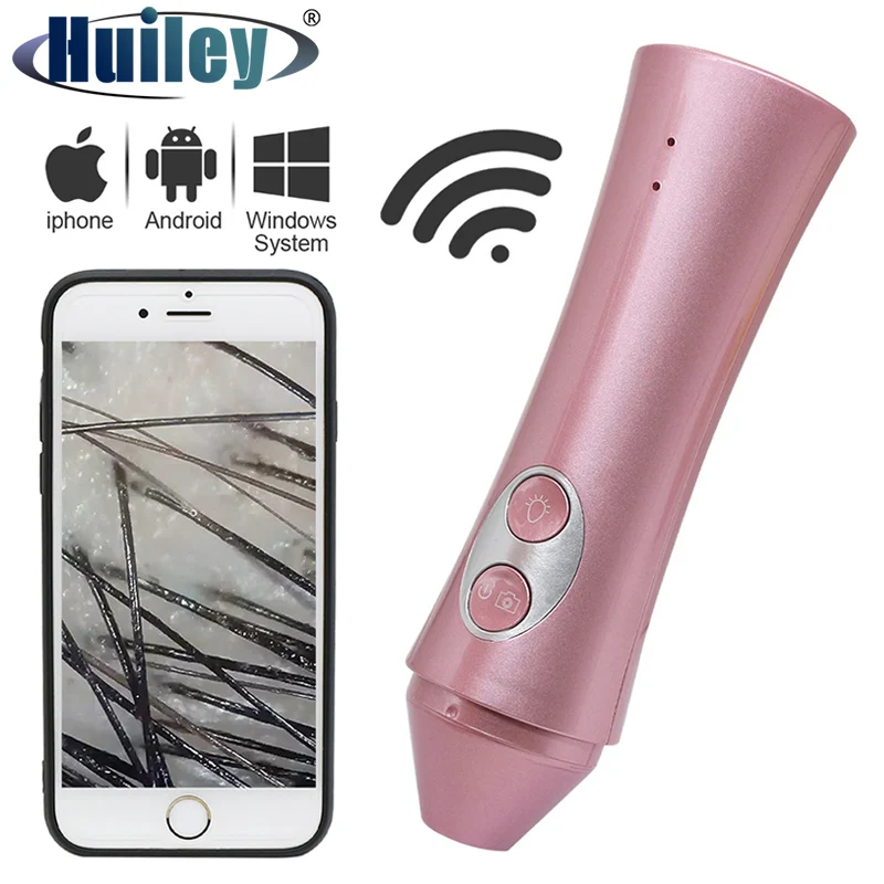 

Smart WIFI Scalp Skin Hair Tester 50X Skin Analyzer Digital Microscope Beauty Salon Hair Follicle Oil Moisture Care Detector