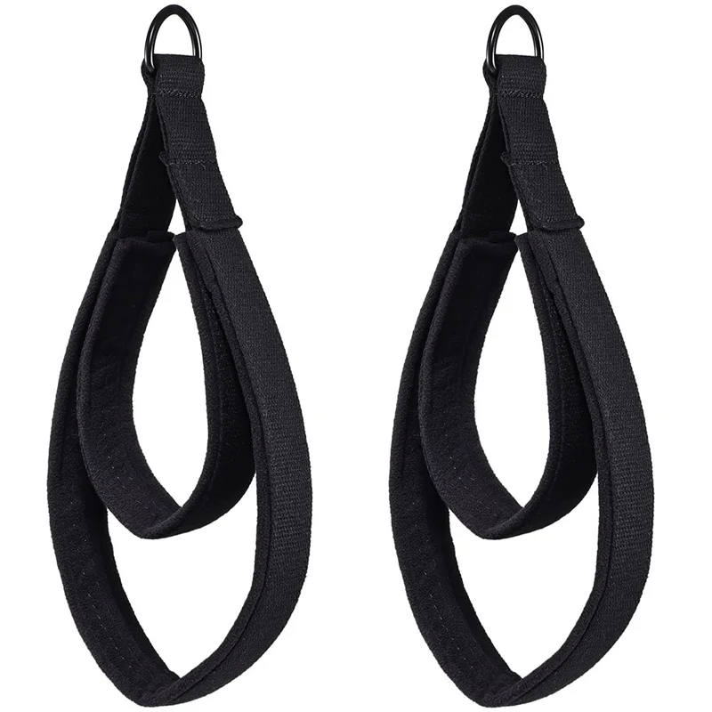 1 Pair Pilates Reformer Double Loop Straps Handle D-Ring Pilates Double Loop Straps Home Gym Fitness Yoga Accessories