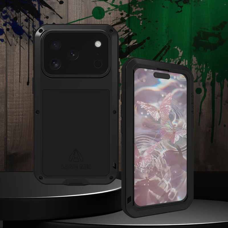 Military Grade Metal Protective Phone Case - Silicone Shockproof & Dustproof Cover