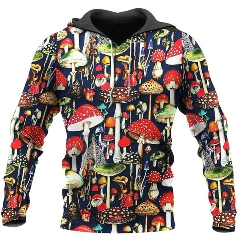 thumbnail image 1 of Nueva sudadera con capucha de camuflaje con estampado de hongos 3D de primavera y otoño, divertida sudadera esencial para hombres y mujeres, suéter Harajuku para hombres, 1 of 5