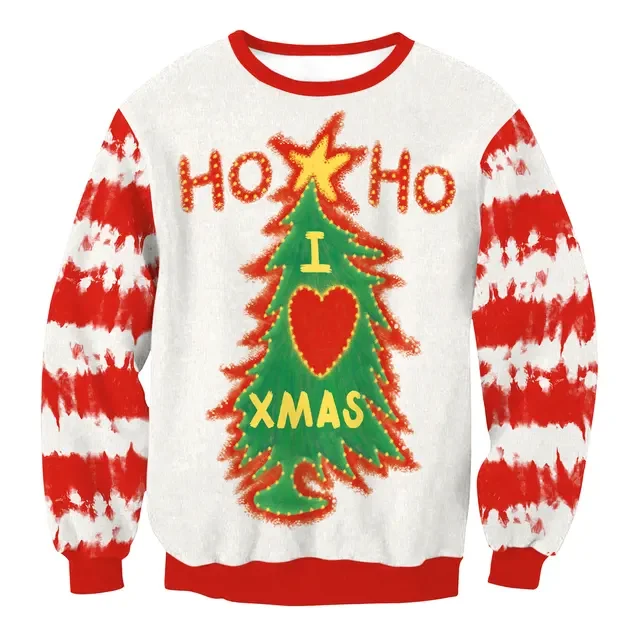 Oversized Pullover Fake Two Pieces Sweatshirts for Men Crewneck Tracksuit Couple Christmas Streetwear Autumn Male Clothing