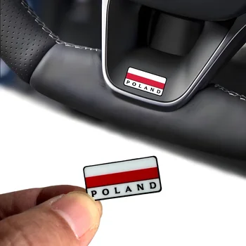 2 adesivi per auto a forma di bandiera polacca |   Adesivo con logo per auto, adatto a tutti i veicoli, realizzato in PVC