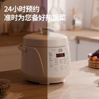 LIVEN 220V 701W 2.5L 0 autocuiseur électrique à revêtement, double pot petit autocuiseur multifonctionnel domestique cuiseur à riz 2