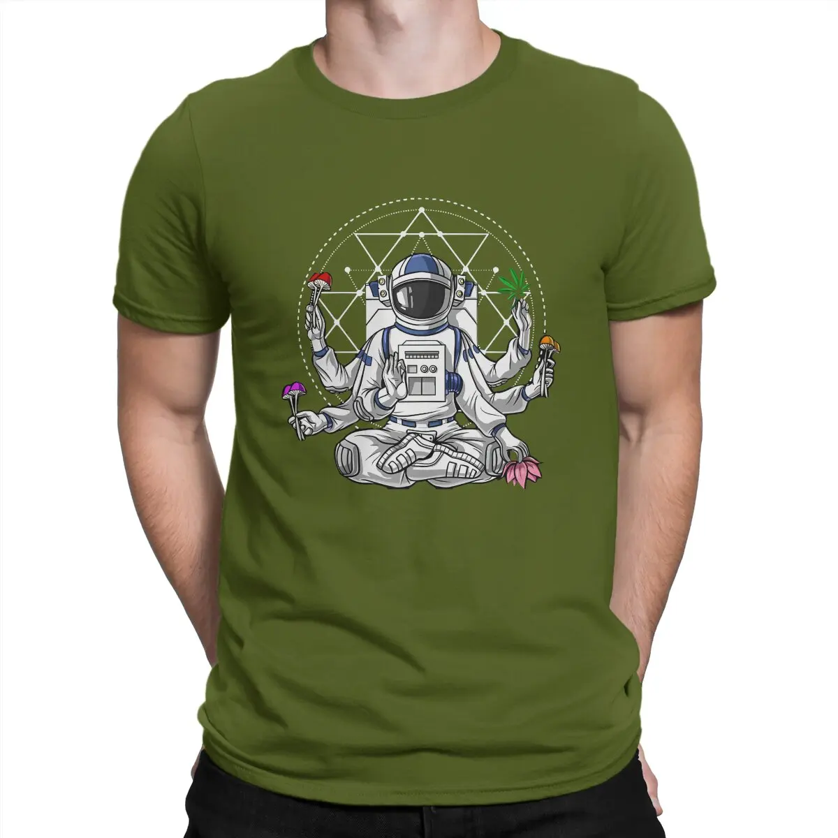 thumbnail image 1 of Camiseta psiconauta psicodélica de astronauta, impresionante camiseta de algodón puro, camiseta de manga corta, camiseta de psiconautas, ropa clásica de cuello redondo, 1 of 7