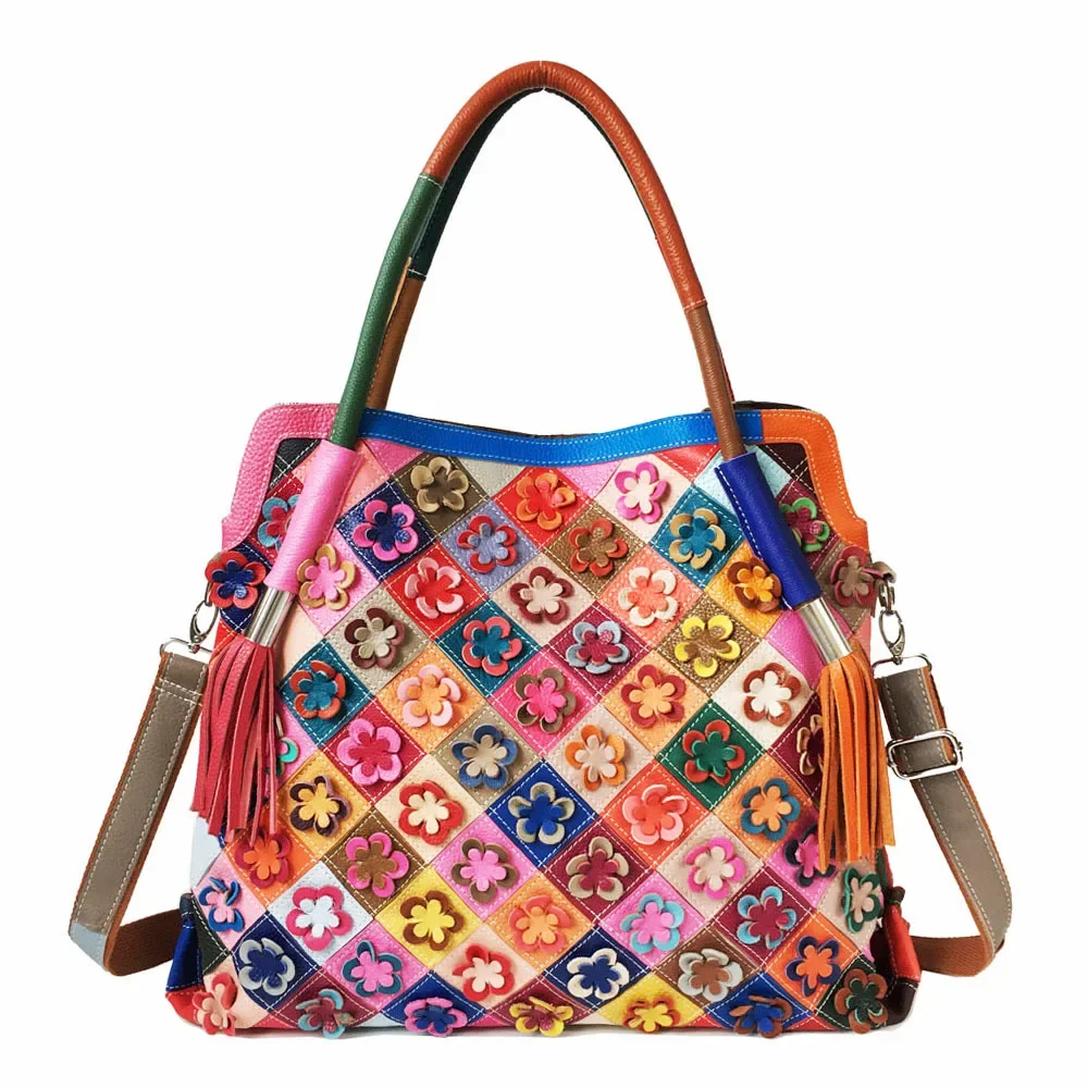 

Casual Large Women Shoulder Bags Ladies Messenger Bag Luxury Multicolor High Quality Real Genuine Leather Fashion Female Handbag