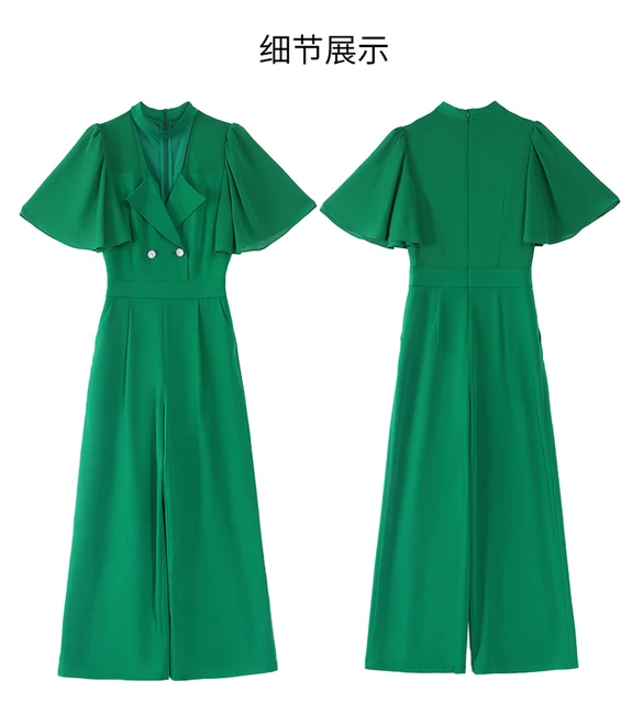  Jumpsuits For Women Casual 2024 Trendy Summer Outfits  Sleeveless Wide Leg Dressy Romper Jumper Fashion Clothes 1090qianxing-M