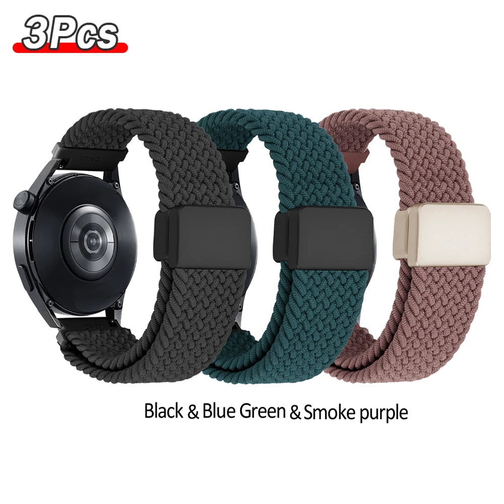 Magnetic Buckle Braided Nylon Watch Strap Bracelet