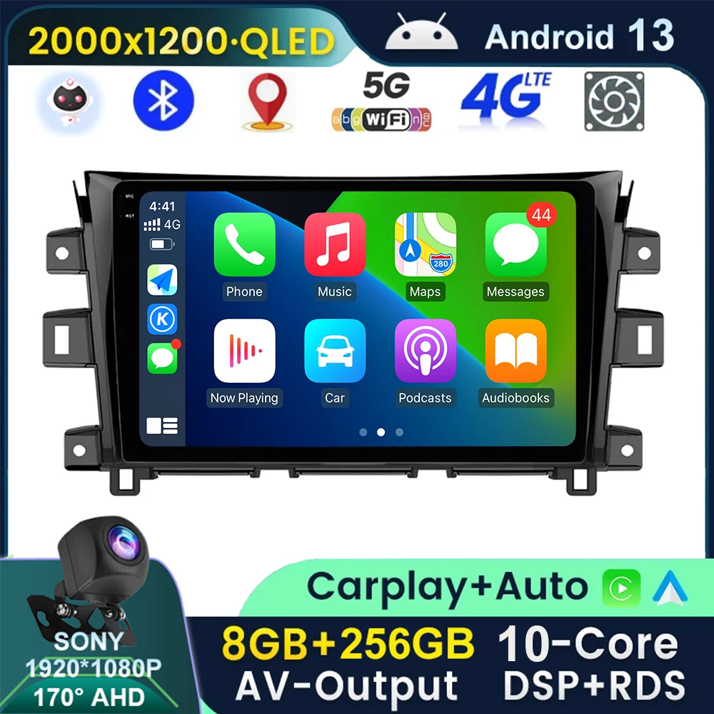 

Android 13 QLED 2Din Autoradio Car Radio Multimedia Player For Nissan NAVARA Frontier NP300 2011-2017 Carplay BT GPS NO DVD
