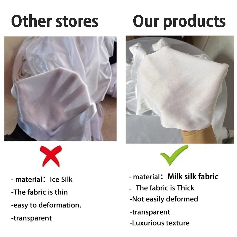 Table Skirt White Pleated Wedding Backdrop Curtains Table Clothes Birthday Banquet Stage Silk Skirting Event Party
