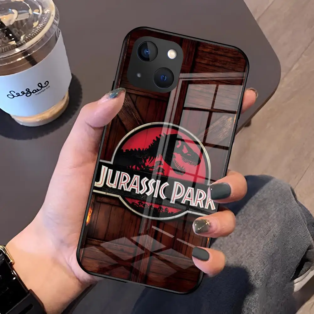 Jurassic Park Dinosaur World Glass Phone Case