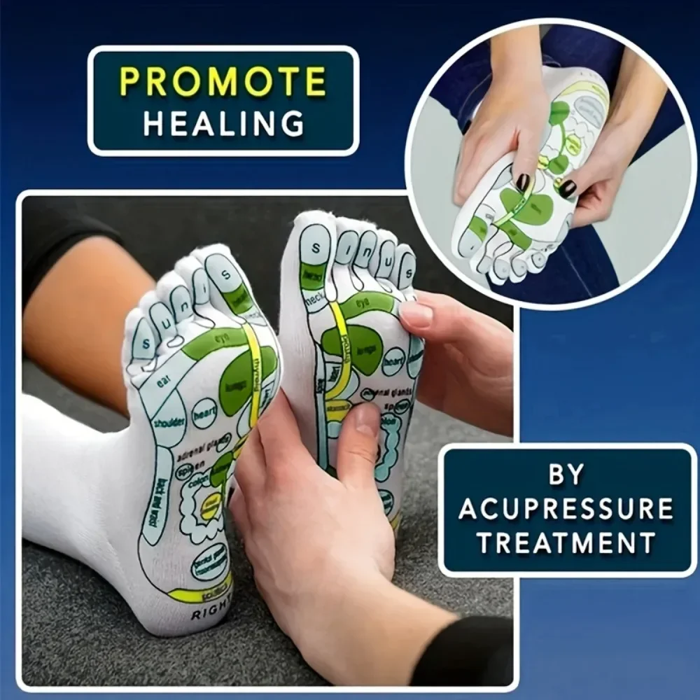 Acupressure Socks Physiotherapy Massage Socks Relieve Tired Feet Acupoint Reflexology Socks with Massage Stick Dropshipping