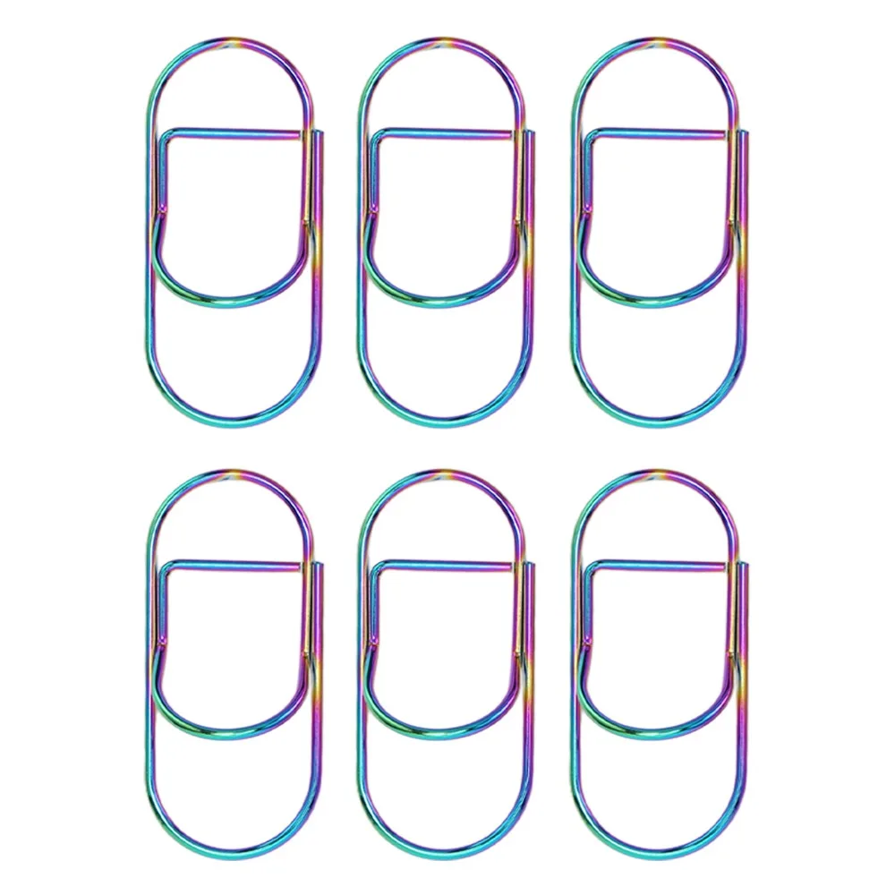 24Pcs 다목적 금속 펜 클립 녹슬지 않는 60*28mm 종이 클립 펜 홀더 휴대용 다채로운 펜 홀더 클립