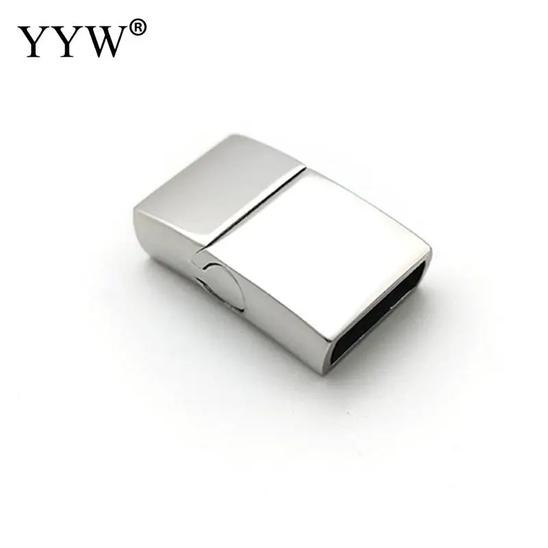 

10PCs Stainless Steel Magnetic Clasps 10x3mm 8x3mm Charms Connector Buckle For DIY Leather Bracelets Rope Jewelry Making