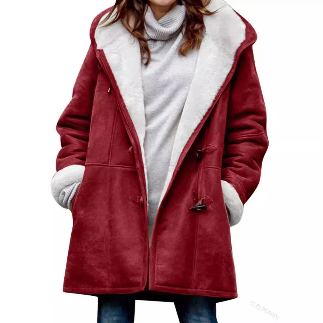 Soft Hooded Fleece Women Jacket Winter Outerwear