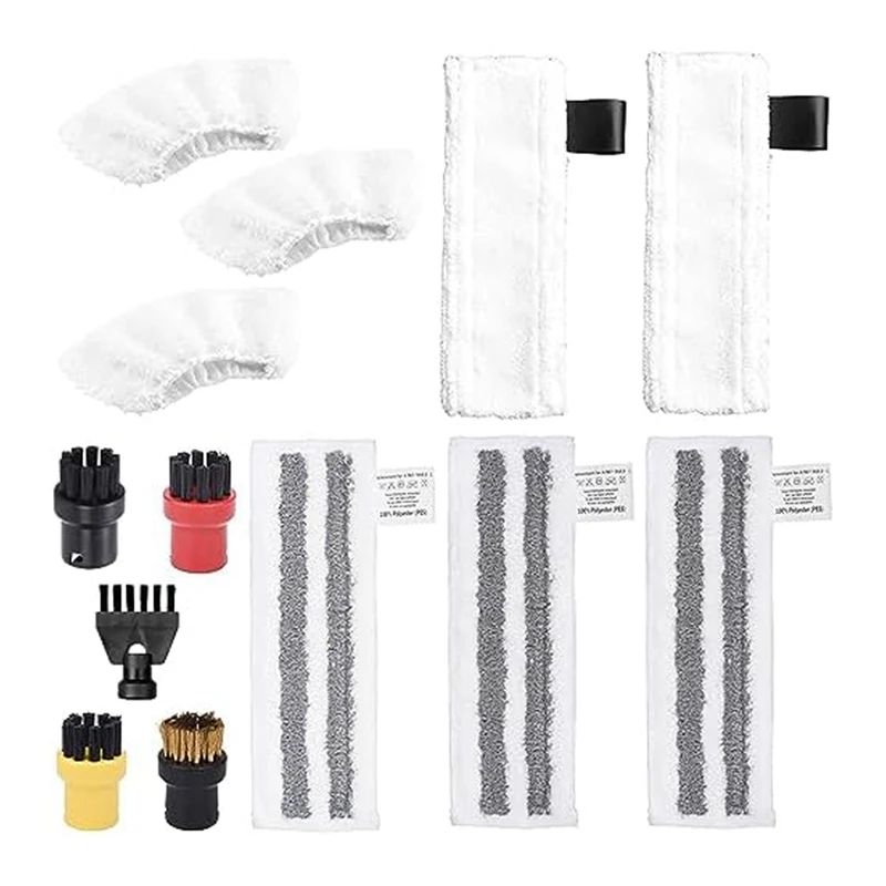 Accessories For Karcher Steam Cleaner Easyfix SC1 SC2 SC4 SC5, Microfibre Cloth Cleaning Brush Set Parts Accessories