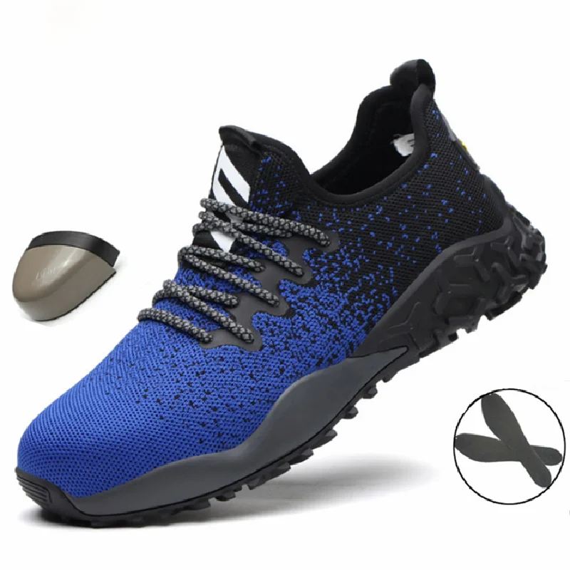 

Mesh Breathable Non-slip Work Safety Shoes Men's Sneakers Outdoor Construction Protective Boots Men's Indestructible Shoes