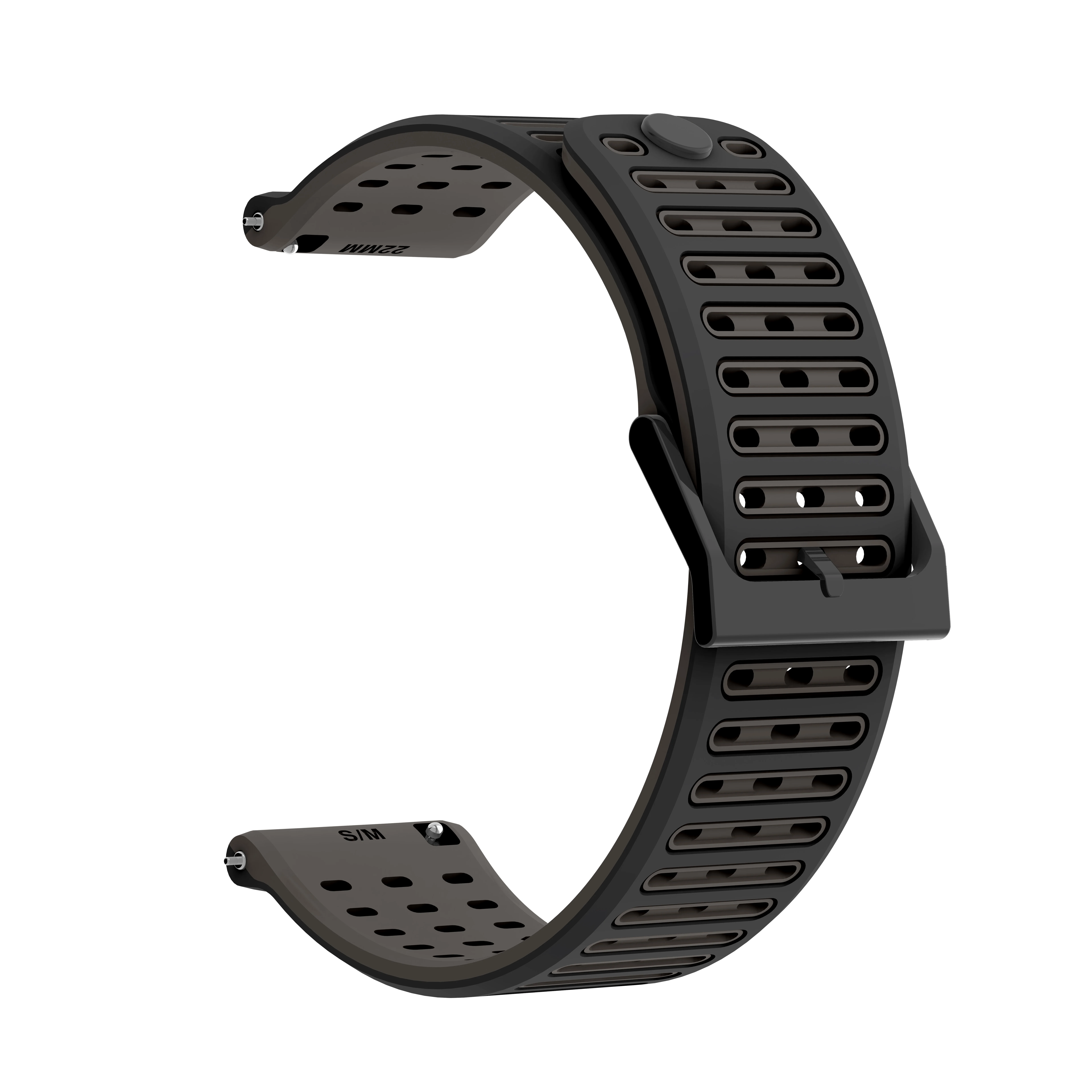 Breathable Silicone Sports Watch Strap - 22mm