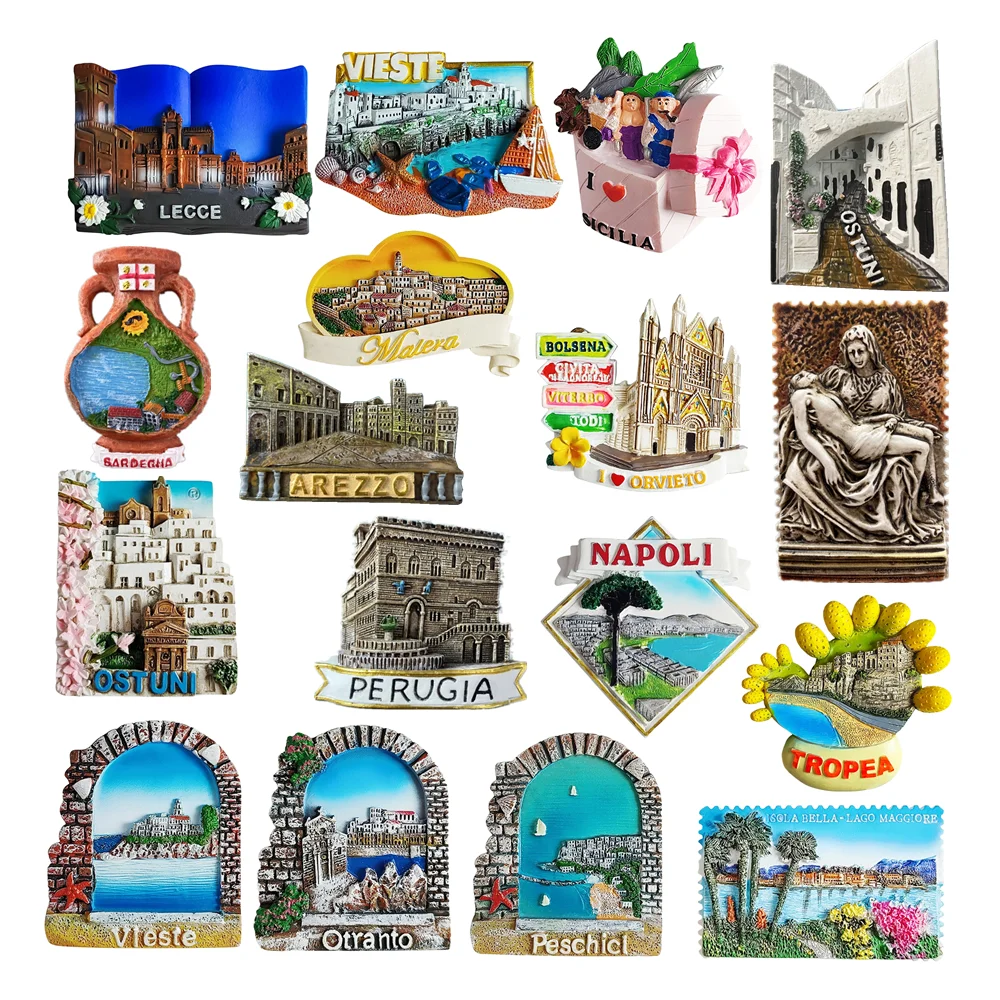 

Europe Italy 3D Fridge Magnets Tourism Souvenir Refrigerator Magnets Sticker Collection Handicraft Decoration Articles