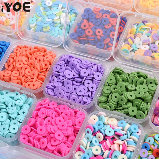 Polymer Clay Beads Pearl Set 24 Rainbow Color Flat Chip Beads For Boho  Bracelet Necklce Making Letter Beads Accessories Kit Diy - Beads -  AliExpress