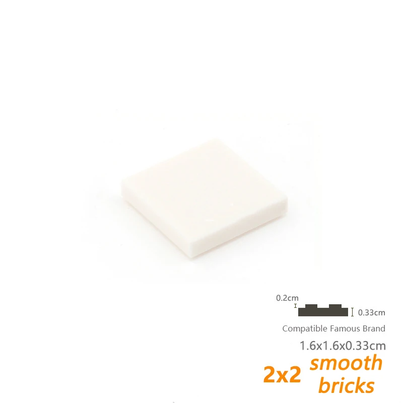 600PCS 대량 빌딩 블록 그림 벽돌 세라믹 타일 2x2 교육 크리 에이 티브 크기 어린이를위한 3068 장난감과 호환 가능