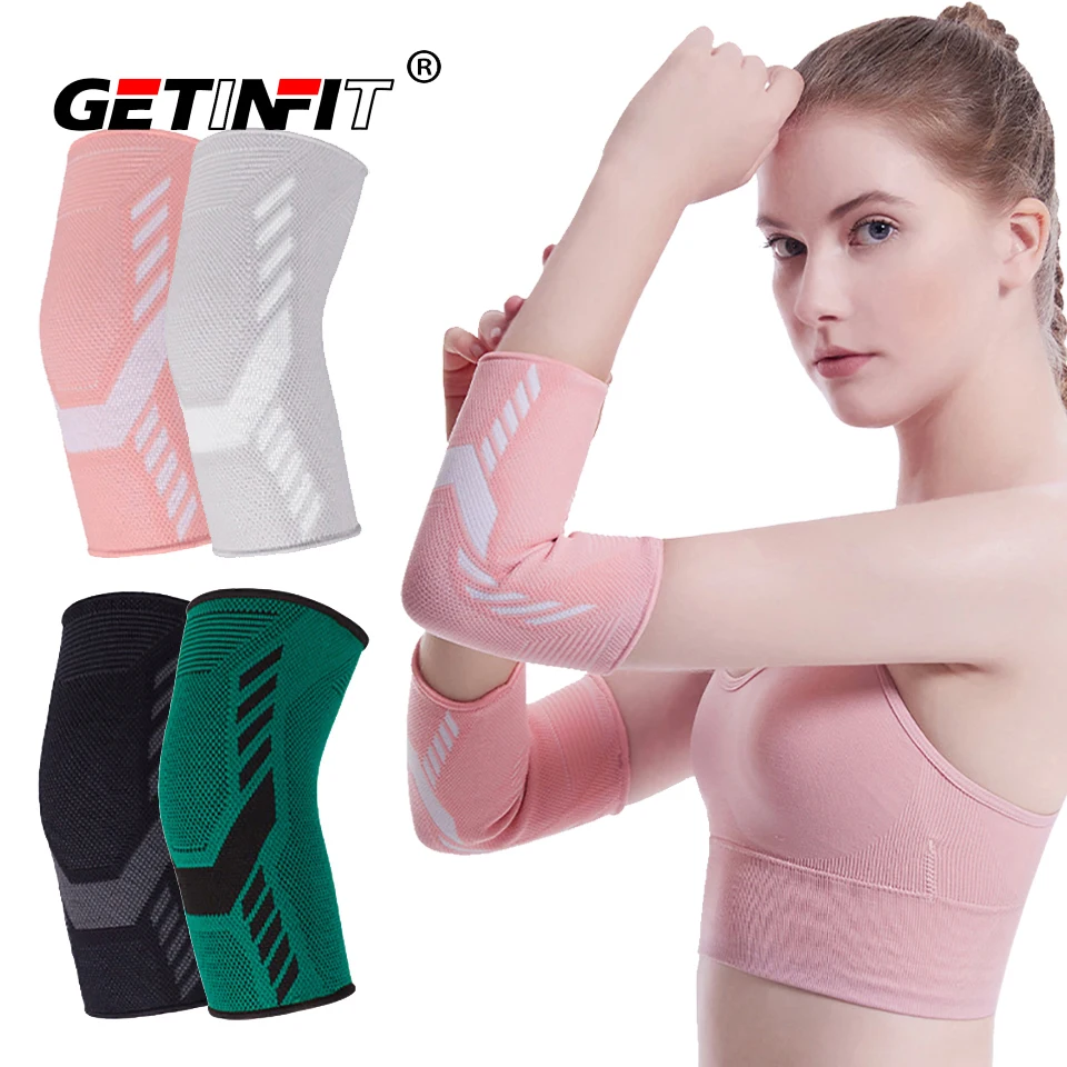 

1Pcs Sport Basketball Volleyball Tennis Arm Sleeve Elbow Brace Elbow Support Elastic Gym Sport Elbow Protective Pad Absorb Sweat