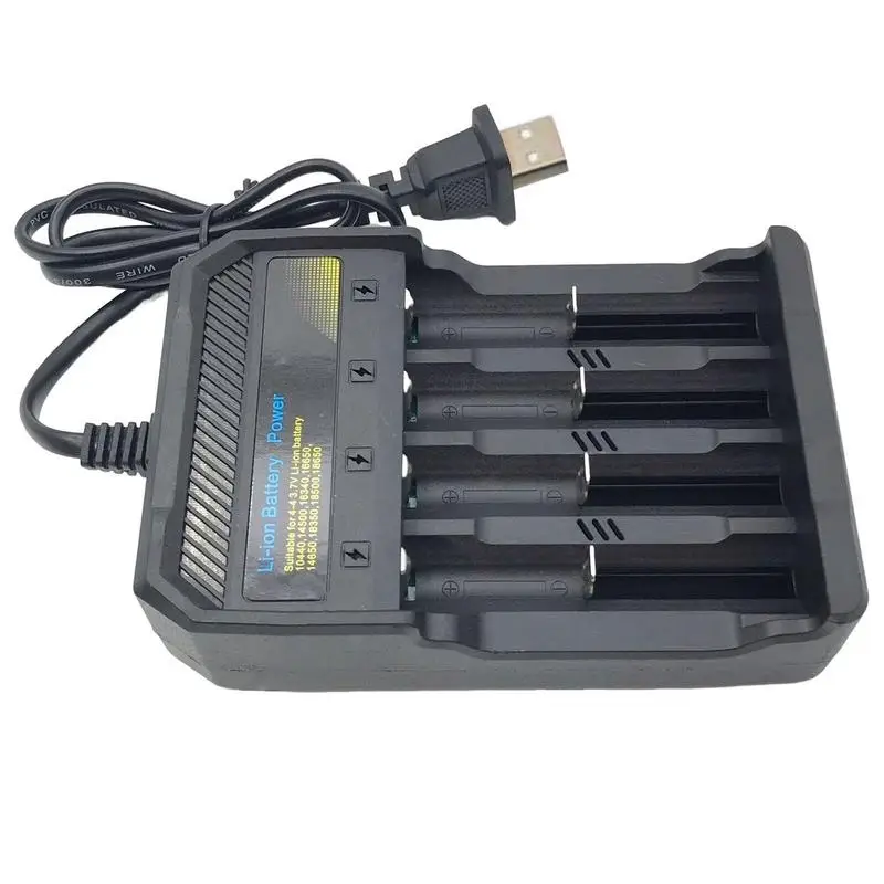 

Lithium Battery Charger USB Battery Charger 18650 Universal Smart 4 Slot Charger Lithium Batteries Charging Adapter