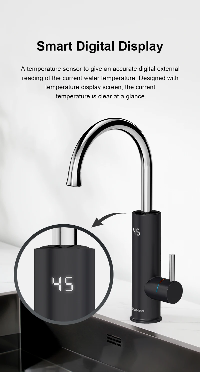 Água quente instantânea torneira