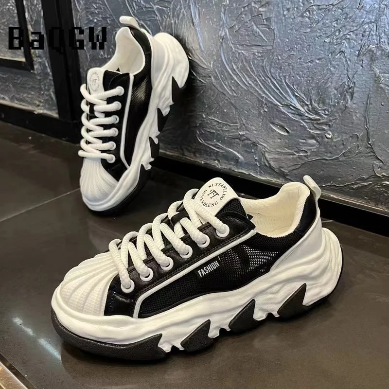 Designer Chunky Sneaker for Men Sneakers Breathable Running Shoes Fashion Casual Mesh Height Increased Platform Sport Shoes