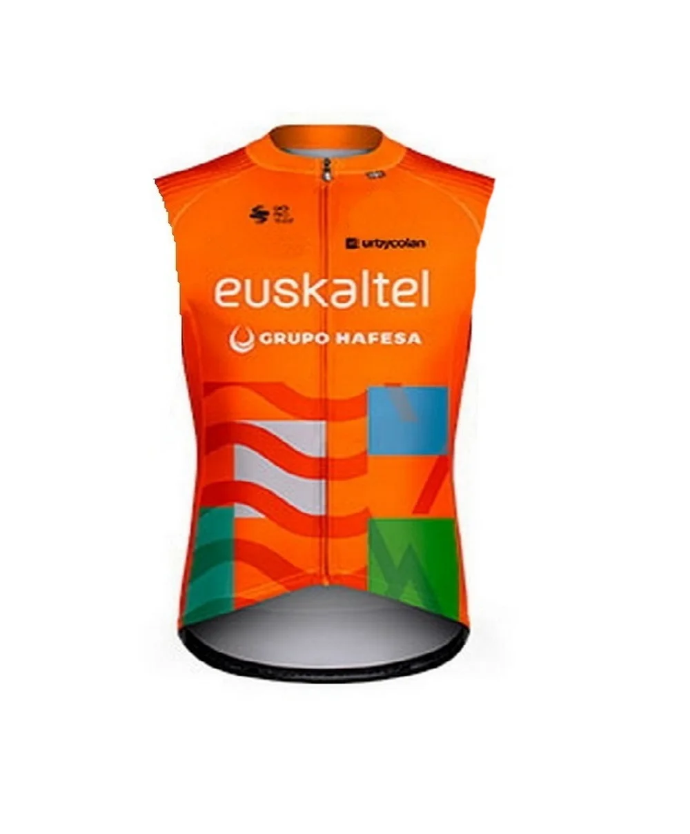 

WINTER FLEECE THERMAL 2024 EUSKALTEL TEAM Sleeveless Cycling Vest Mtb Clothing Bicycle Maillot Ciclismo Bike Clothes