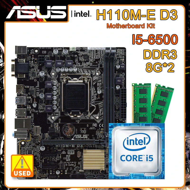 ASUS H110ME 1151 Motherboard DDR3 Intel H110 Core i7 i5 i3 Processor